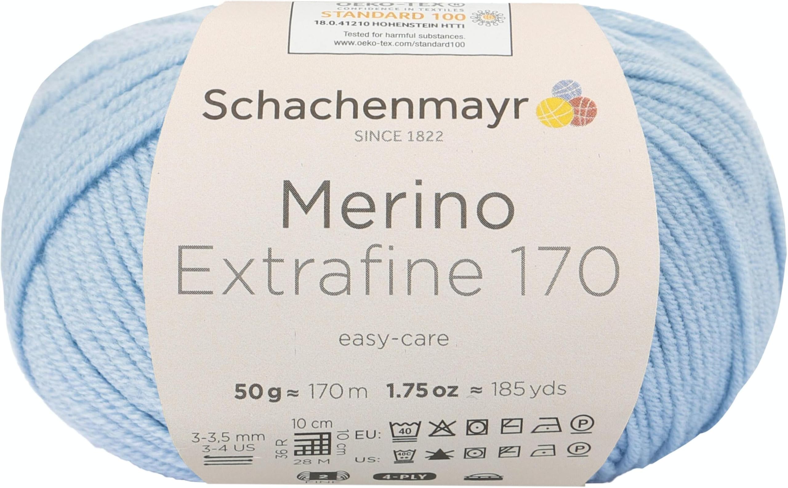 Schachenmayr Merino Extrafine 170 Handstrickgarn Hellblau 50 g