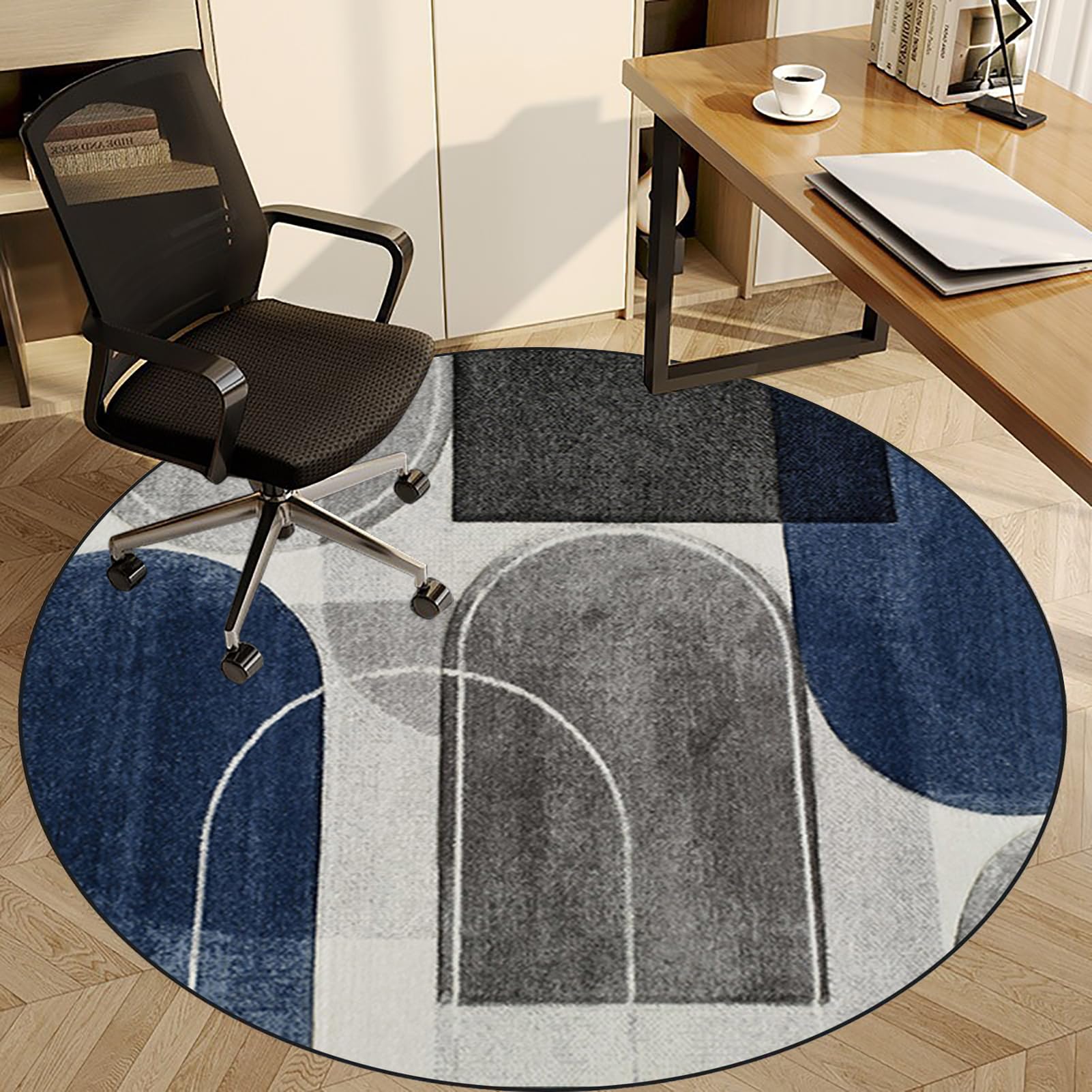 Tapis de chaise de bureau rond 130 cm pour organiser un coin télétravail serein