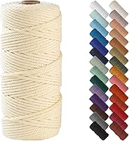 Vista 38 de NOANTA - Cuerda de macramé color verde aguamarina, 1/8 pulgadas (3 mm) x 109 yardas (100 metros), cuerda de algodón colorido para colgar