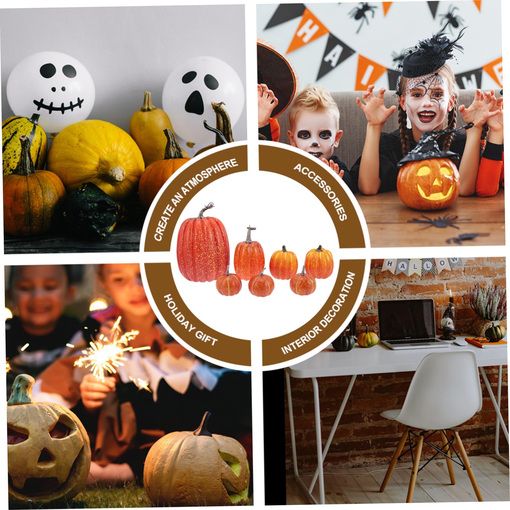 ABOOFAN 1 Set Pumpkin Decorations Fake Pumpkins Props Simulation Pumpkin Decor Pumpkin Model Decor Harvest Festival Decor Artificial Pumpkins Decor Big Pumpkin Foam Halloween