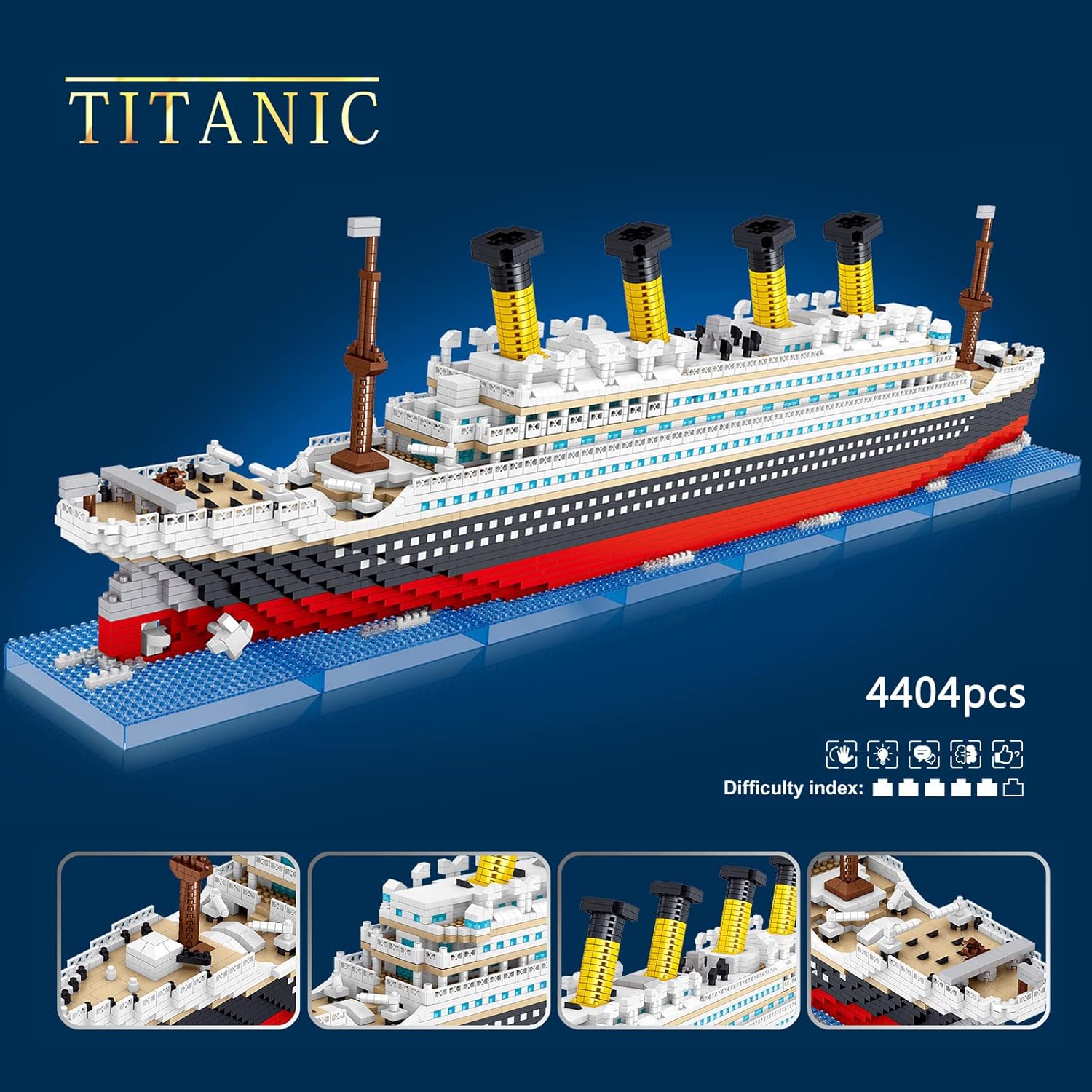 Juego de bloques de construcción Pamvava Titanic, miniladrillos - Main Image