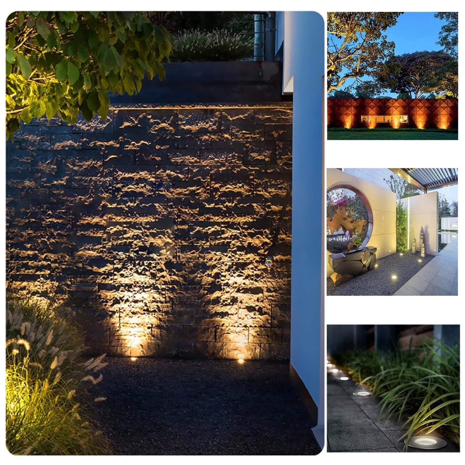 Luces exteriores. Focos LED COB for exteriores, resistentes al agua IP66, for terrazas, escalones, jardines y paisajes(White,5W)