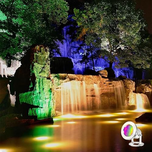 Miniatura 5 de Luces LED para Estanque con Control Remoto, 6W SS316 de Acero Inoxidable RGB Luz de Fuente Subacuática IP68 Impermeable Luces Subacuáticas para