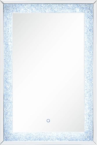 Miniatura 1 de Acme Noralie - Espejo de pared con luz LED en espejo y diamantes de imitación