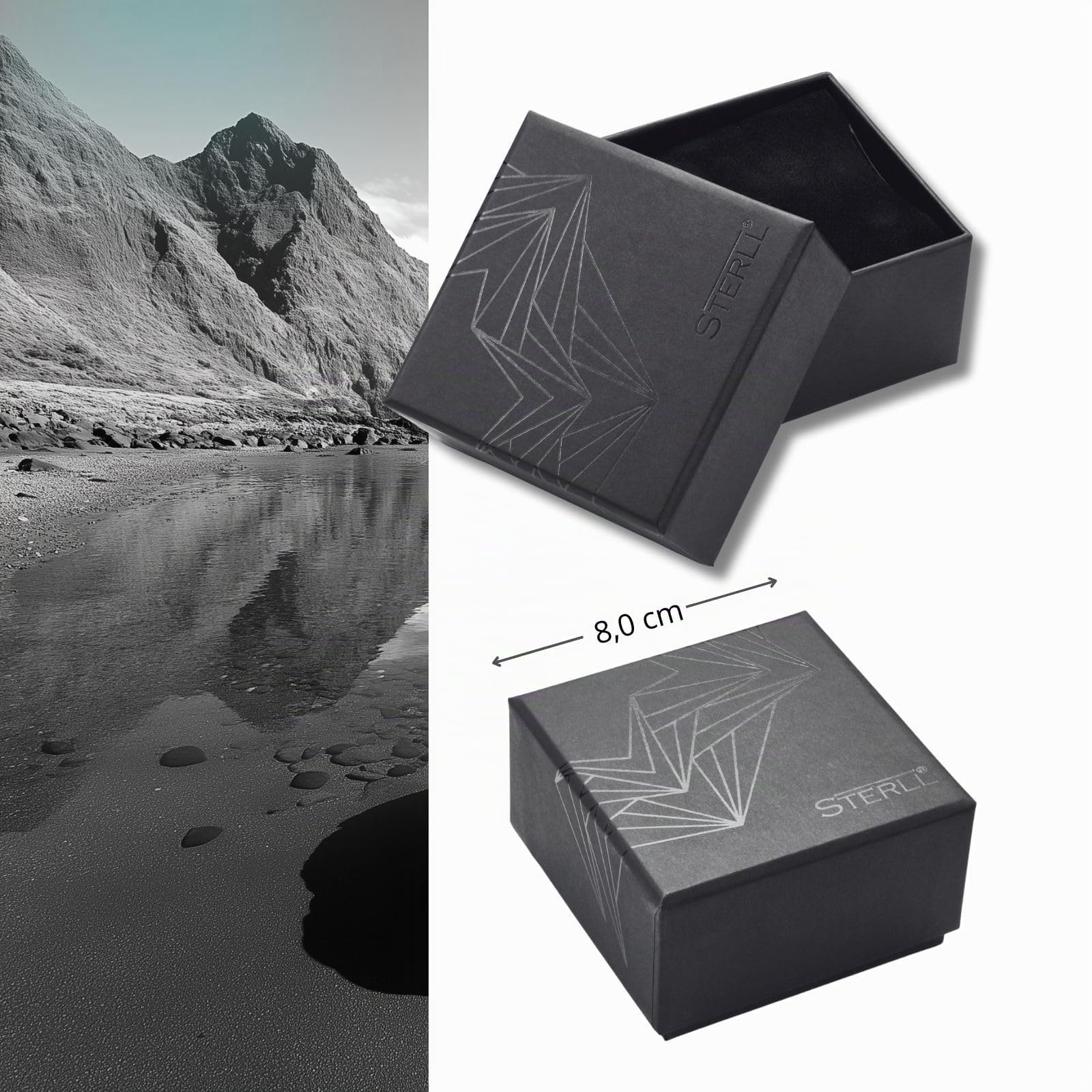 Herren Hals-Kette aus massivem 925 Silber, ideal als Geschenk für Mann oder Freund, mit Schmuckbox