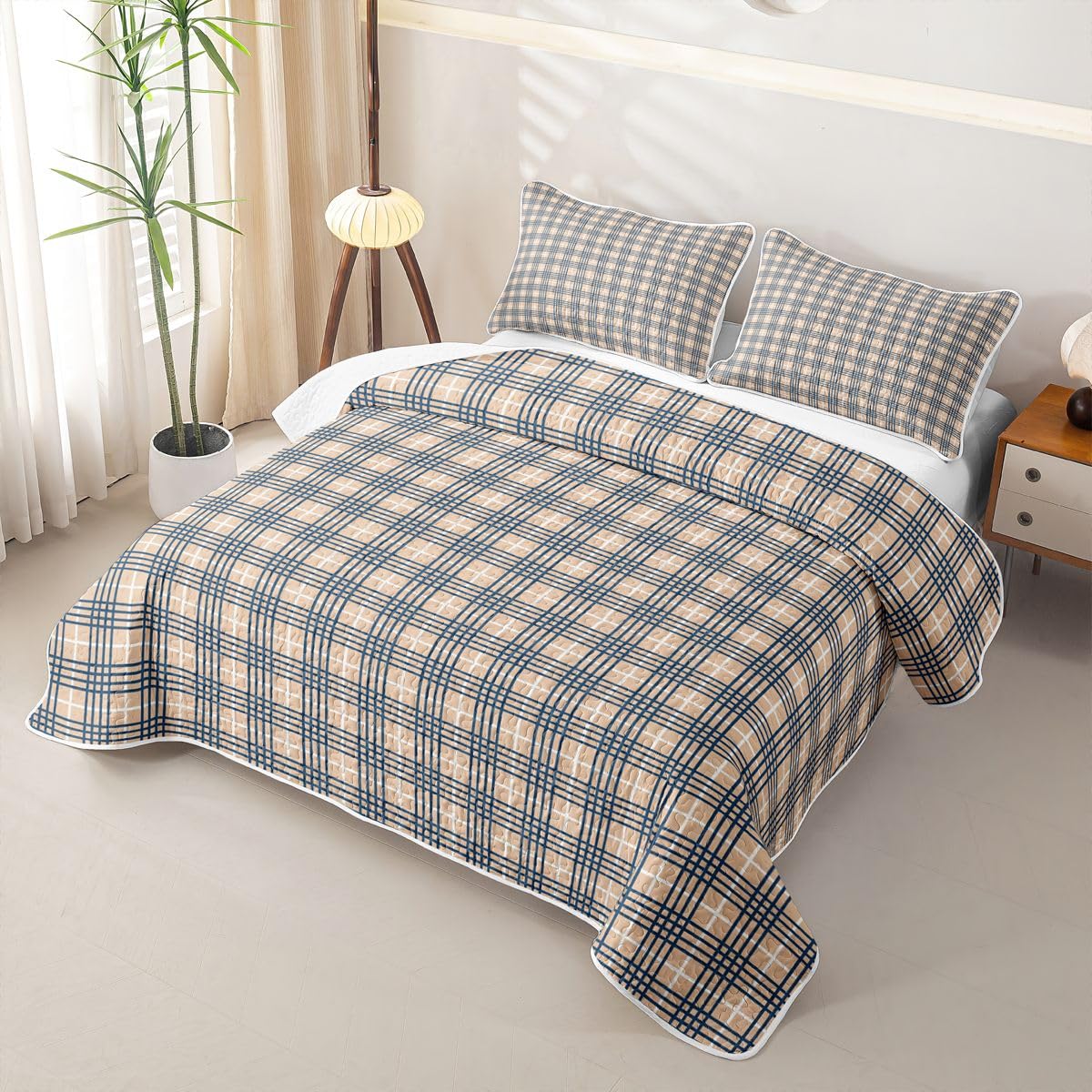 Homewish Buffalo Plaid Trapuntato Letto Matrimoniale