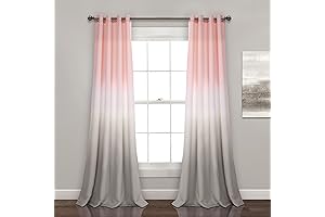 Lush Decor Umber Fiesta Pink and Gray Curtains