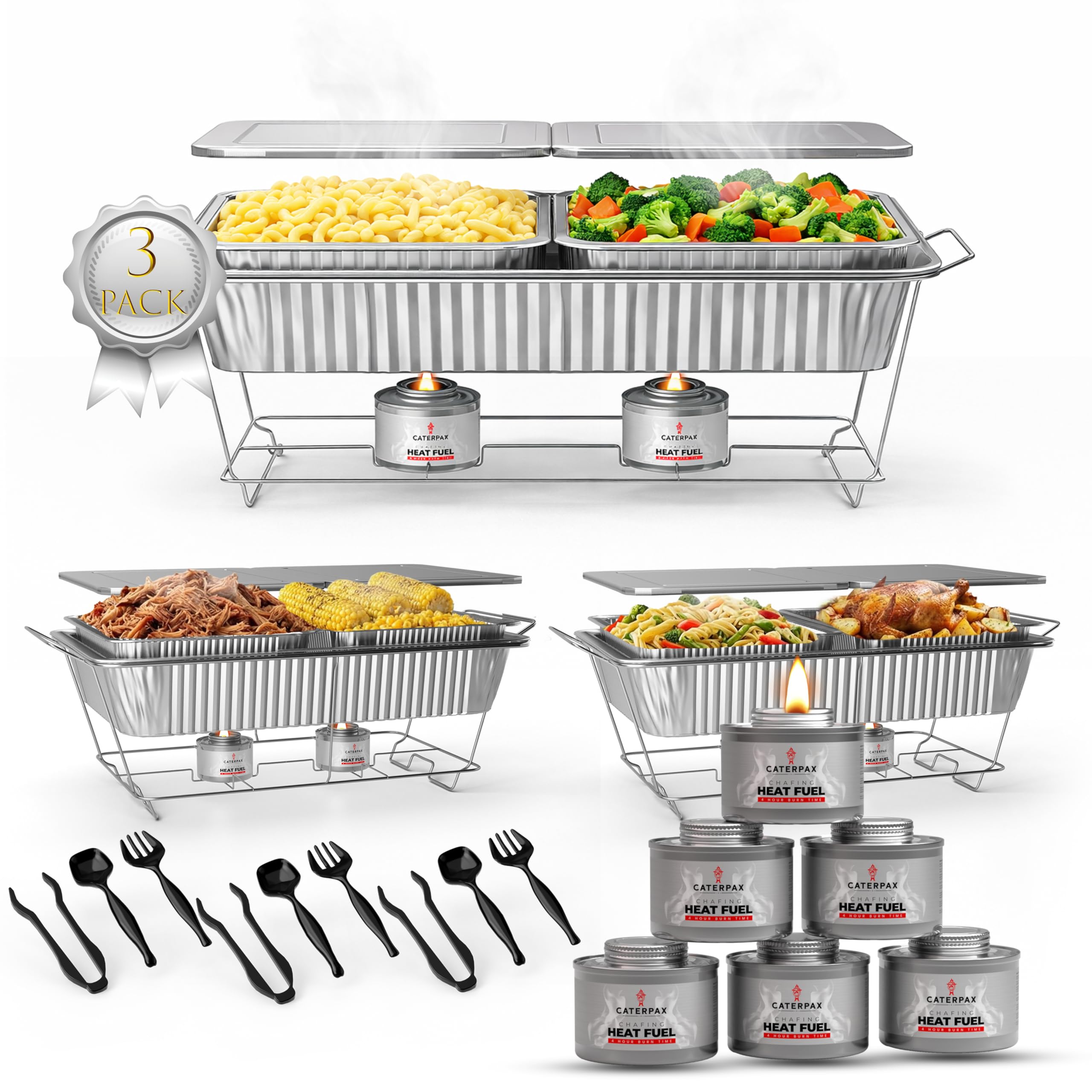 Amazon.com: Disposable Chafing Dish Buffet Set - Large Full Size