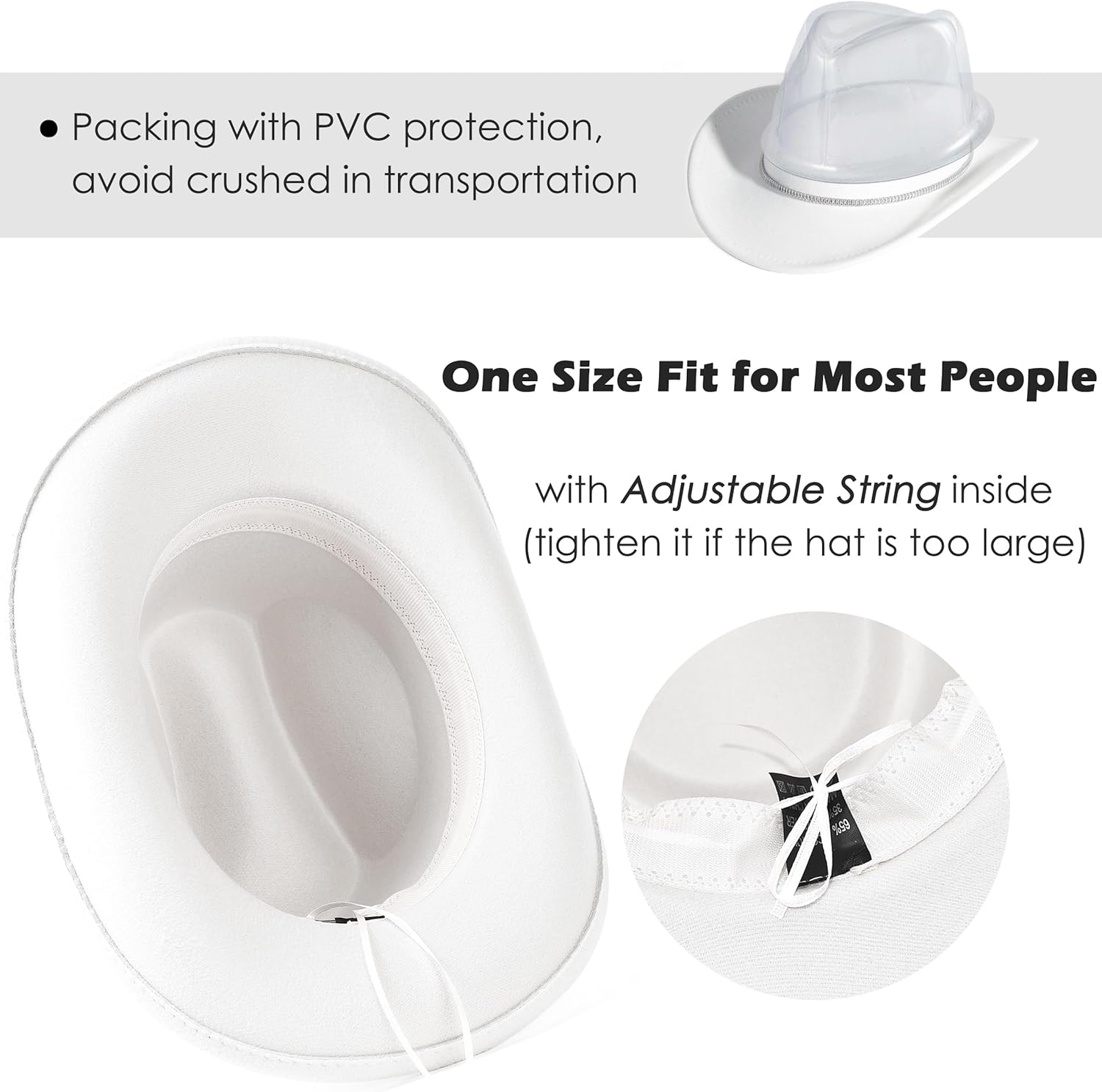 Lisianthus Sparkly Rhinestone Shiny Western Cowboy Cowgirl Hat for Women and Men - Image 5