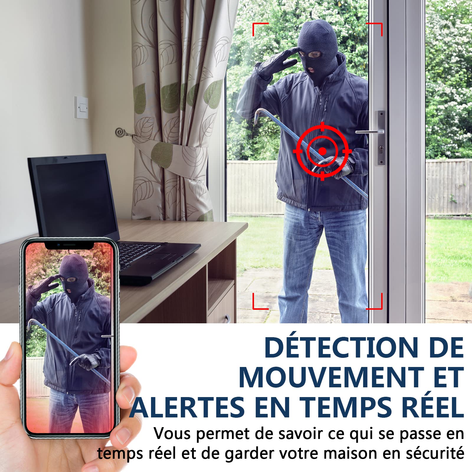 Caméra Espion WiFi 5G, Mini Caméra Cachée sans Fil 1080P HD, USB Chargeur Micro Espion Enregistreur de Surveillance Camera Miniature a Distance avec Détection de Mouvement