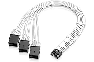 EZDIY-FAB White GPU Power Extension Cable