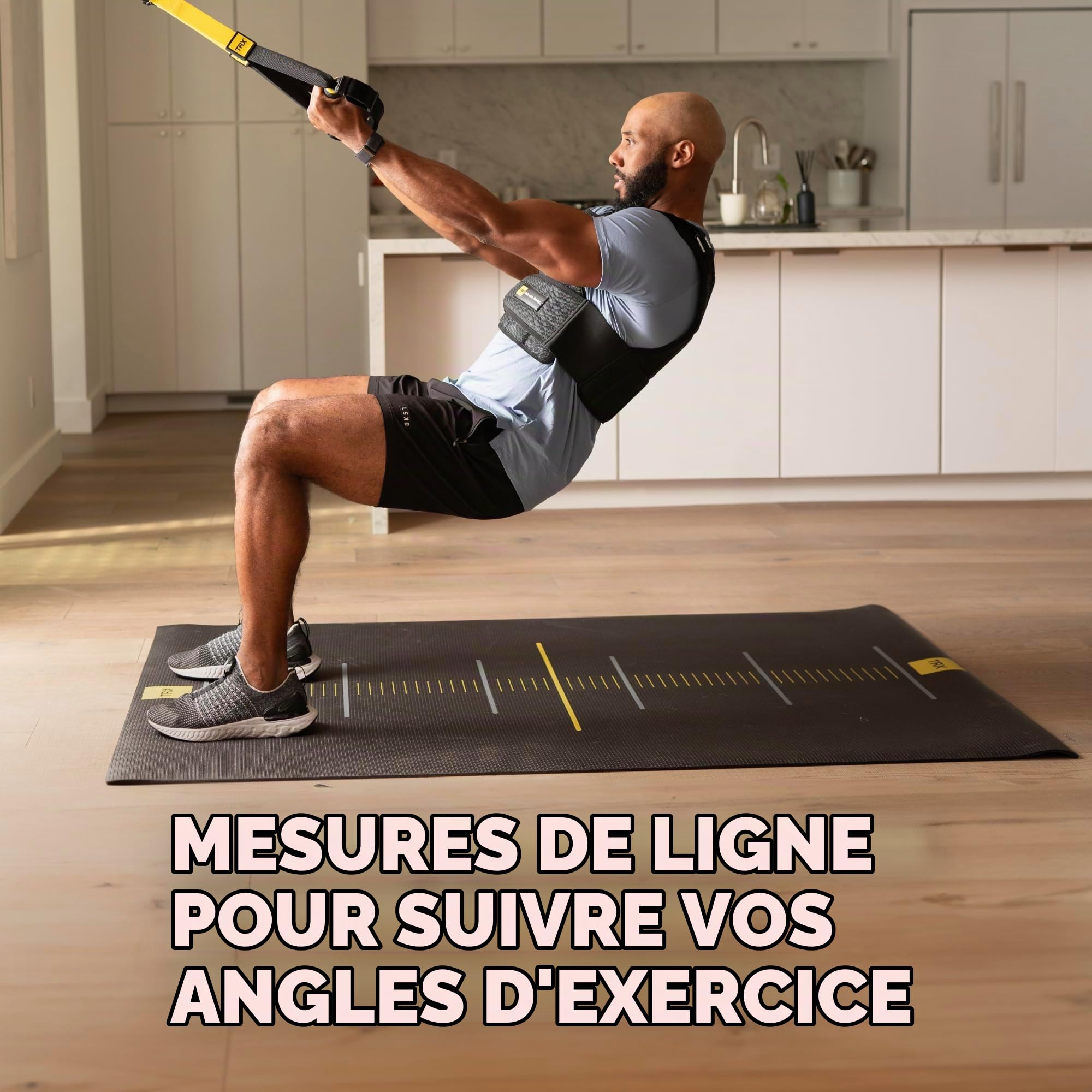 TRX de suspension Tapis de 72 pouces x 24 pouces