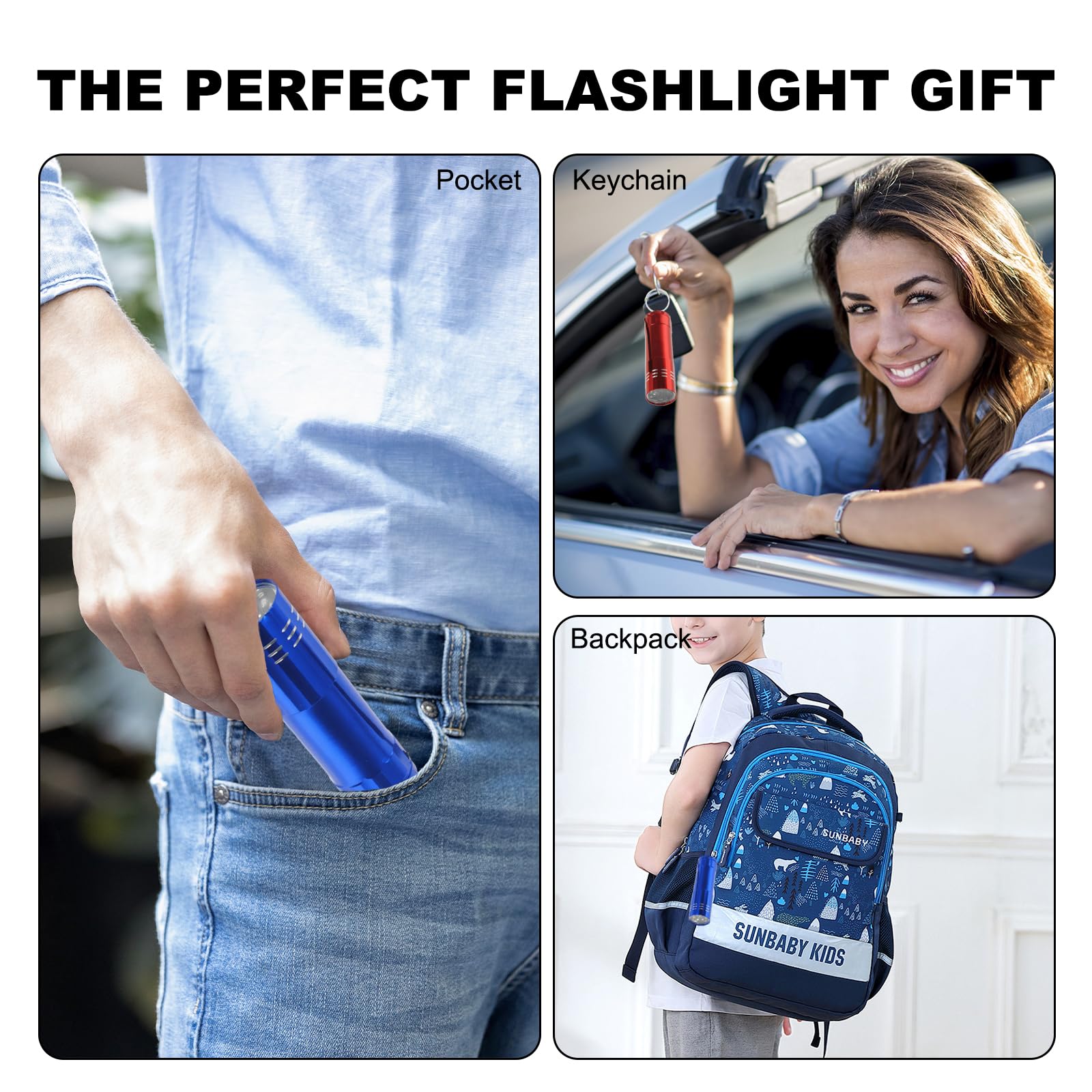 ExcellaElite Mini Torches Small Torch Pocket Flashlight with 9 Ultra-Bright White LEDs Rechargeable Led Super Bright Torches for Kids Men Women Outdoor Camping - Image 4