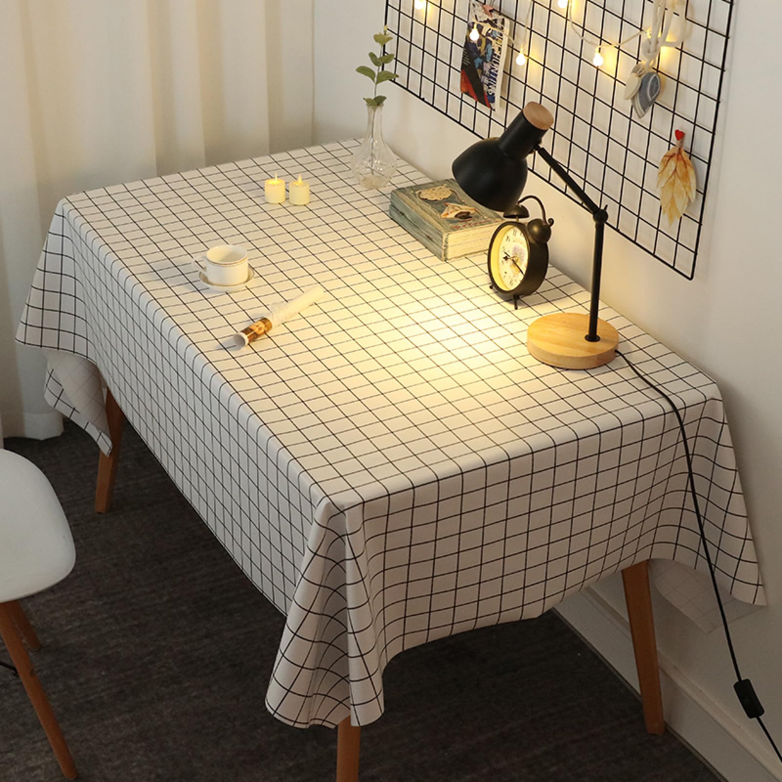 Nappe cirée imperméable blanche tech 130x190cm anti-tache