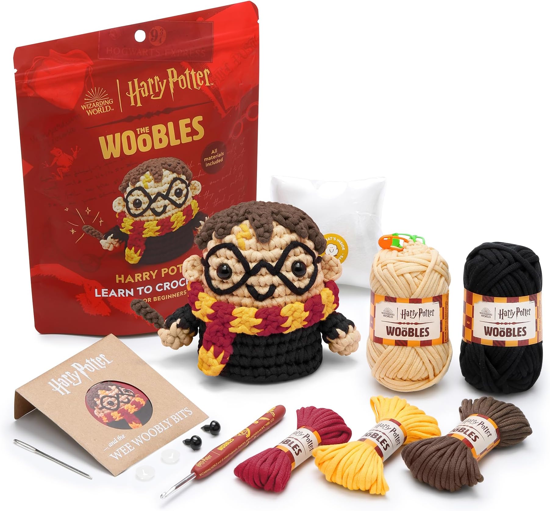 The Woobles Harry Potter Crochet kit - Beginner Crochet kit for Adults