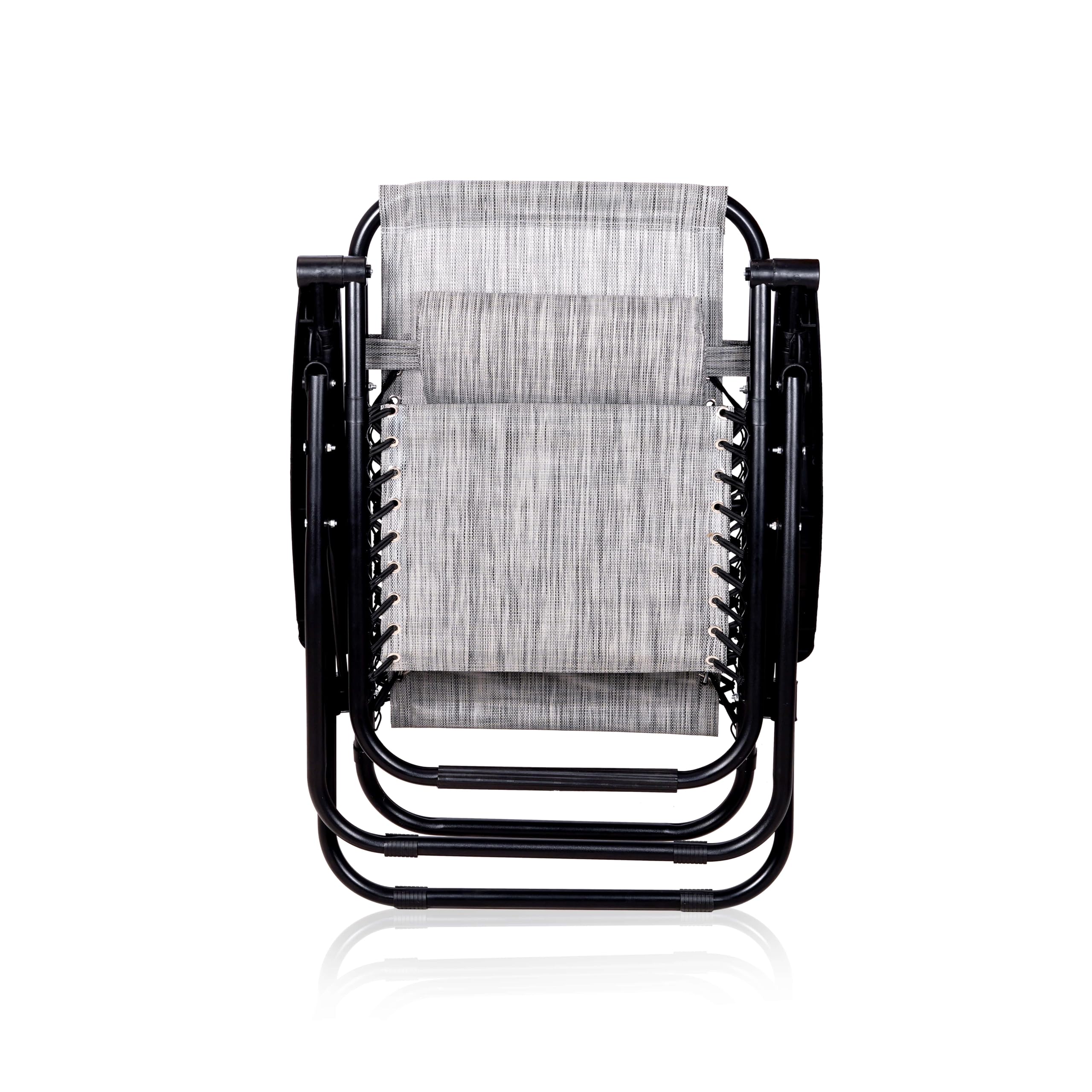 STAR WORK Stainless Steel Zero Gravity Chair, Lawn Chair Recliner Lounge, Portable Camping Folding Beach Chair With Removable Pillow (Greyy) 1