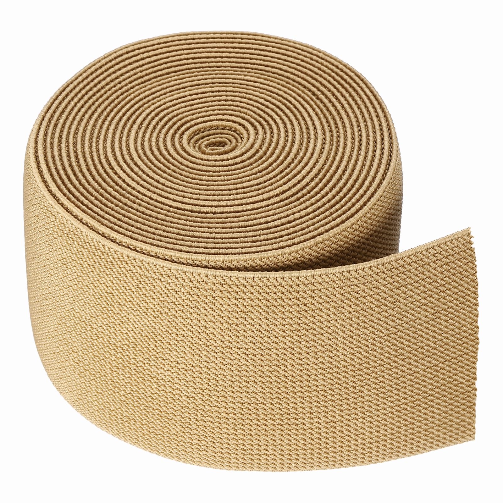sourcing map Elastic Bands for Sewing, 3 Inch x 5 Yards Camel Knit Elastic Spool High Elasticity for Wigs, Waistband, Pants, Craft DIY Projects