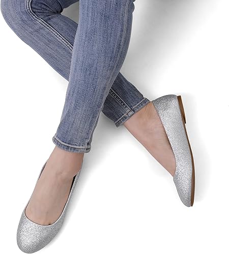 Miniatura 2 de DREAM PAIRS - Zapatos planos de suela simple de ancho amplio para mujer, estilo bailarina, cómodos para caminar