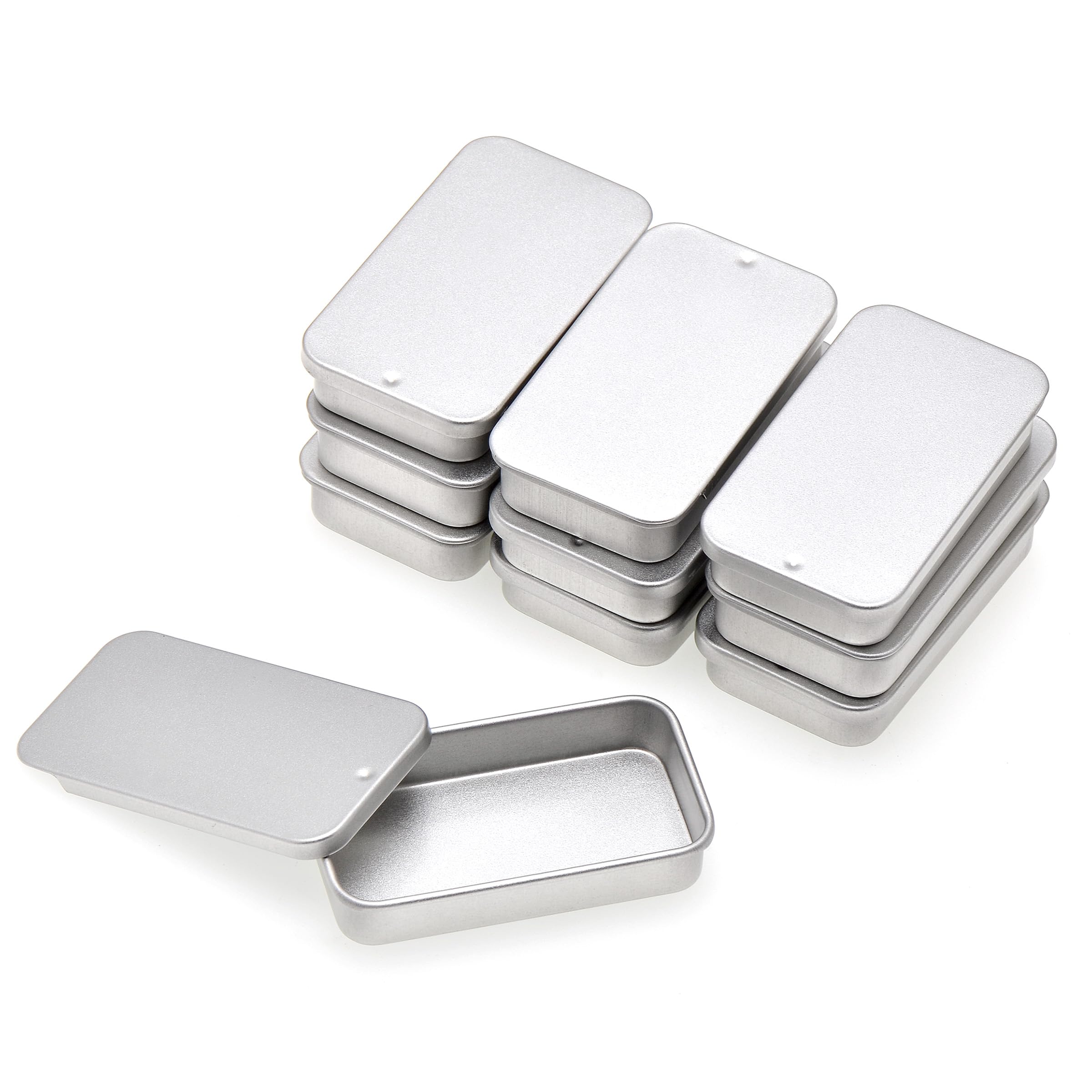 Paialco10 Pack Tiny Tin Box Containers - Slide Top Mini Storage Organizers - 2.36" x 1.34"