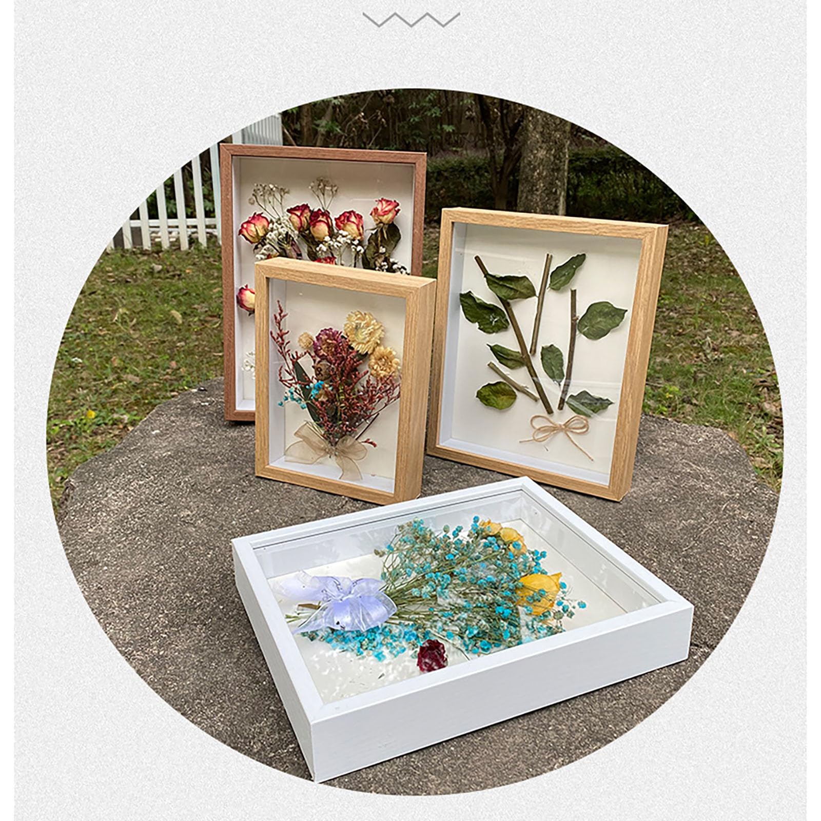 Amazon.co.jp: 写真立て三次元中空ドライフラワーフォトフレーム手作り