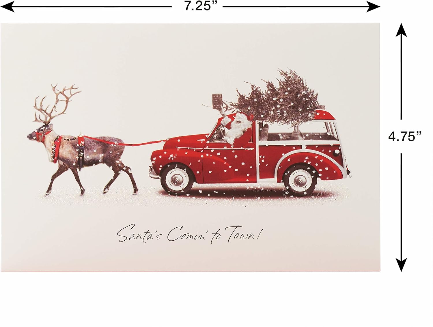 American Greetings Deluxe Christmas Cards Boxed with Envelopes, Wonderful Christmas, Deer Pulling Station Wagon (14-Count) - Image 7