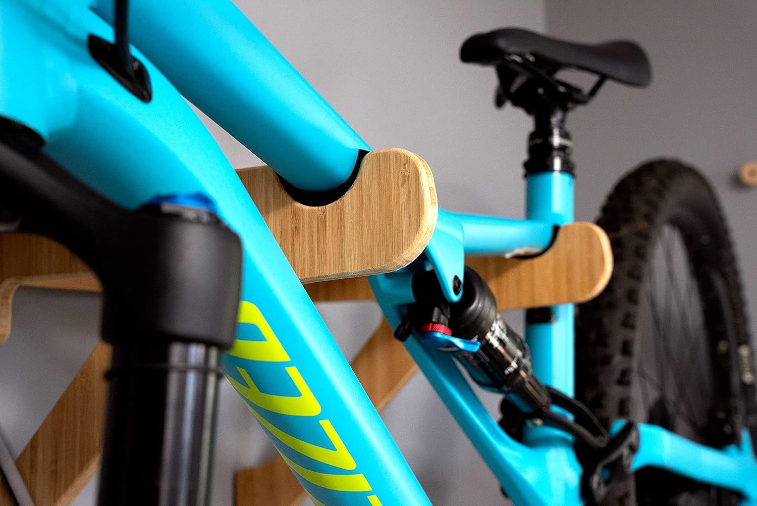 Grassracks Bamboo Bike Wall Mount/Bicycle Wall Rack/Bike Hanger for in-Home and Garage Bike Storage Rackcycle (1 Bike, Bamboo)