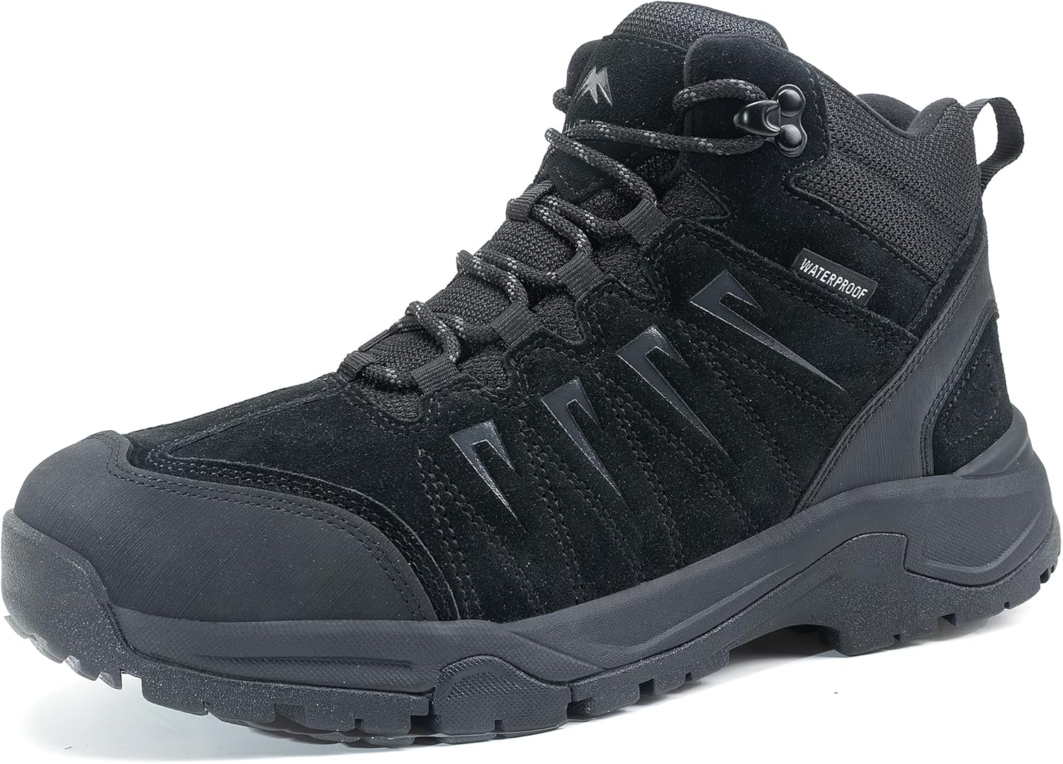 Men's Waterproof Hiking Boots Lightweight Comfortable Leather Mid Ankle Outdoor Trekking Boot - Image 2