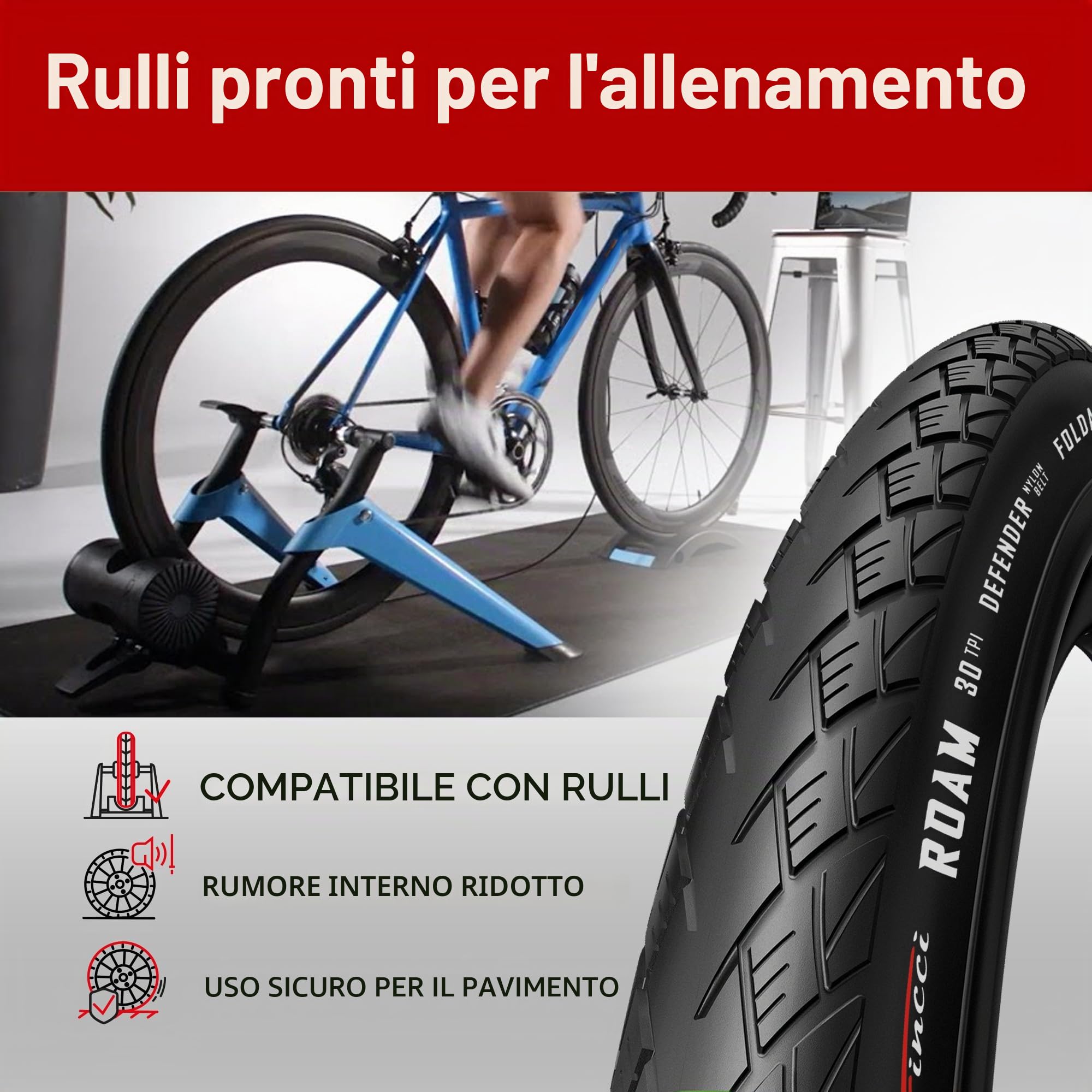 Fincci Copertone Bici 700x35c 37-622 Pieghevole con Protezione Lv3 30TPI | Copertone 37-622 con Protezione Lv3 Nylon Anti-Foratura e Pressione 50-80 PSI per Pneumatici Bici 28 700 x 35c - Set da 2