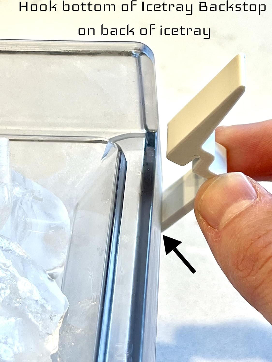 APEXION LLC Ice Cube Tray Backstop for Samsung Bespoke 4 Door Flex Fridge - Refrigerator Ice Maker Accessory, Freezer Icetray Add-On - Not compatible with Samsung Bespoke French Door Fridges