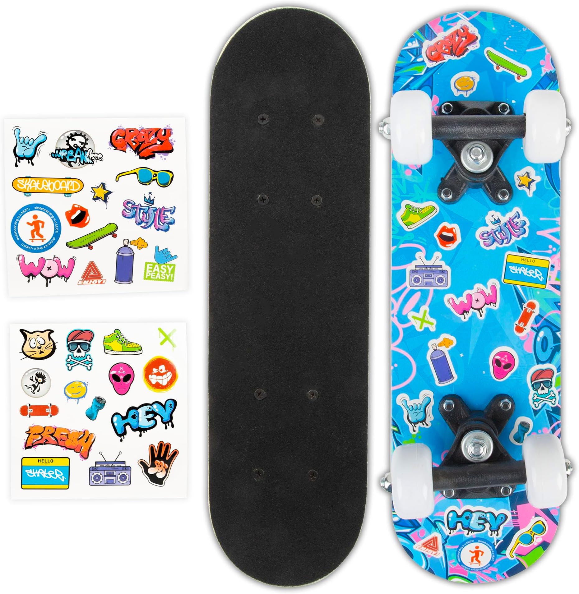 abeec Kids Skateboard, 17 Inch Childrens Skateboard Perfect Outdoor Toy for Beginners, Great Gift Idea for Boys and Girls