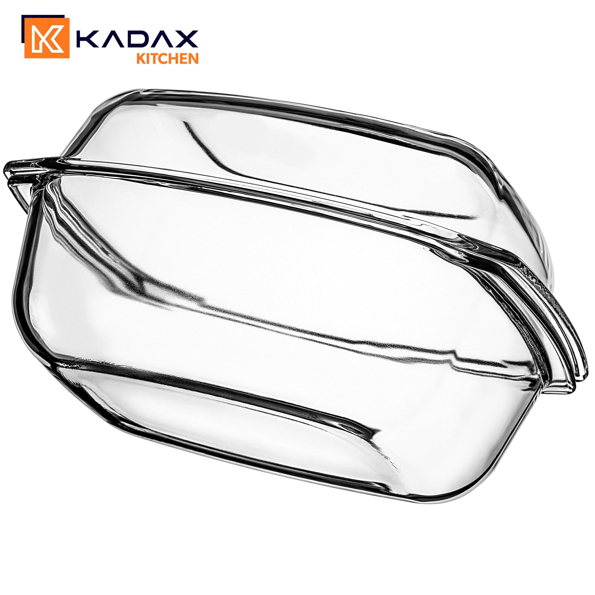 KADAX Bacella Trasparente Vetro Resistente al Calore, Contenitore ignifugo per Lasagne, stufato di Verdure, torrefazione in Vetro per arrostire, Forno (Rettangolare, 7L)