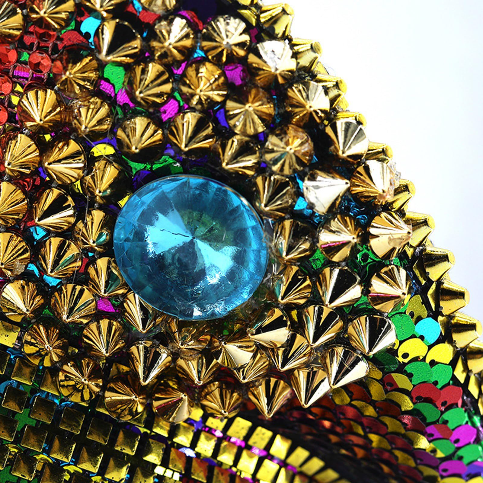 Bunte Strass-Mütze, modisch, Unisex, verstellbar, atmungsaktiv, Unisex, modisches Accessoire, Strassverzierung