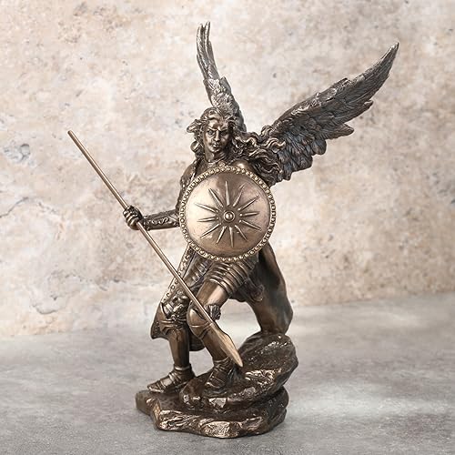 Miniatura 7 de Unicorn Studio 9 1/2 pulgadas Arcángel Raphael Resina Fundida en Frío Bronce Antiguo Acabado Estatua