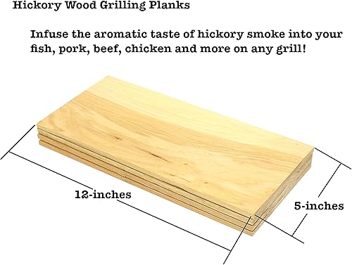 Miniatura 3 de Iconikal Tabla de ahumar de madera de nogal, 12 x 5 pulgadas, potenciador natural del sabor de nogal para filetes, carne de res, cerdo, mariscos y