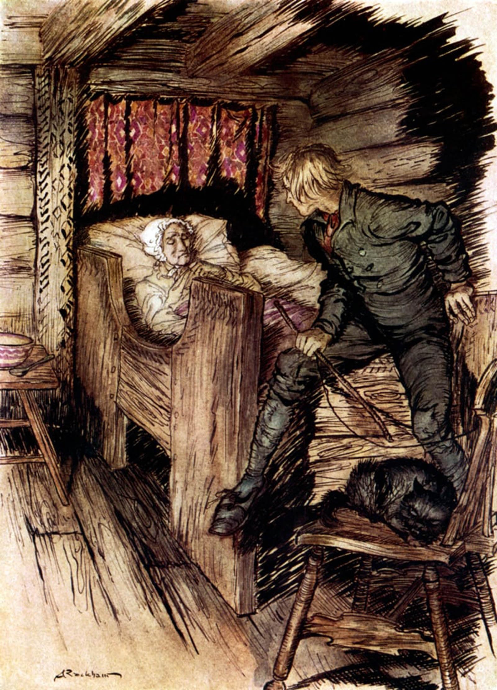 ARTXLXXBN Famous Painting Art Wall Decor Abstract Art Picture Ibsen Peer by Arthur Rackham Animal Pictures for Home Decor 60x90cm