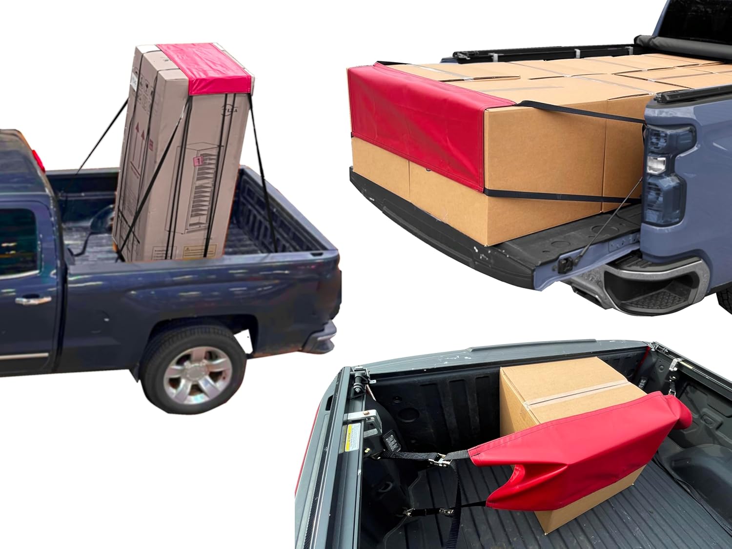 Universal Tie-Down Strap, Tailgate Extender & Tailgate Net | Tie Down Kayaks, Lumber and More! (Buckle Type: Ratchet Strap)