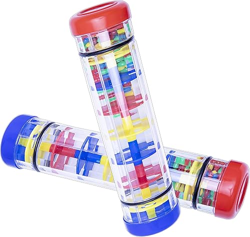 Rain Stick - Paquete de 2 unidades, juguete Rainmaker - Instrumento musical de lluvia y otoño