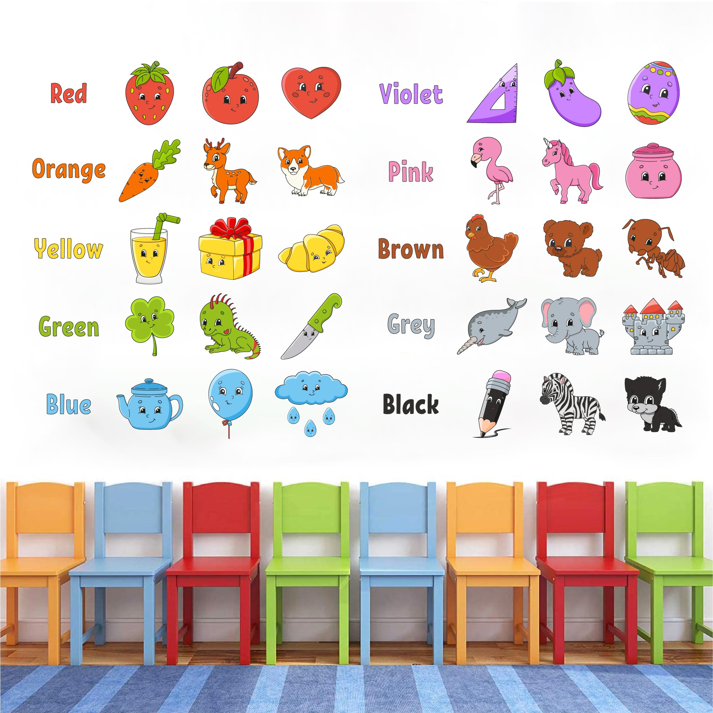 Kids Educational Wall Sticker for Kids Room, Play School-image-41