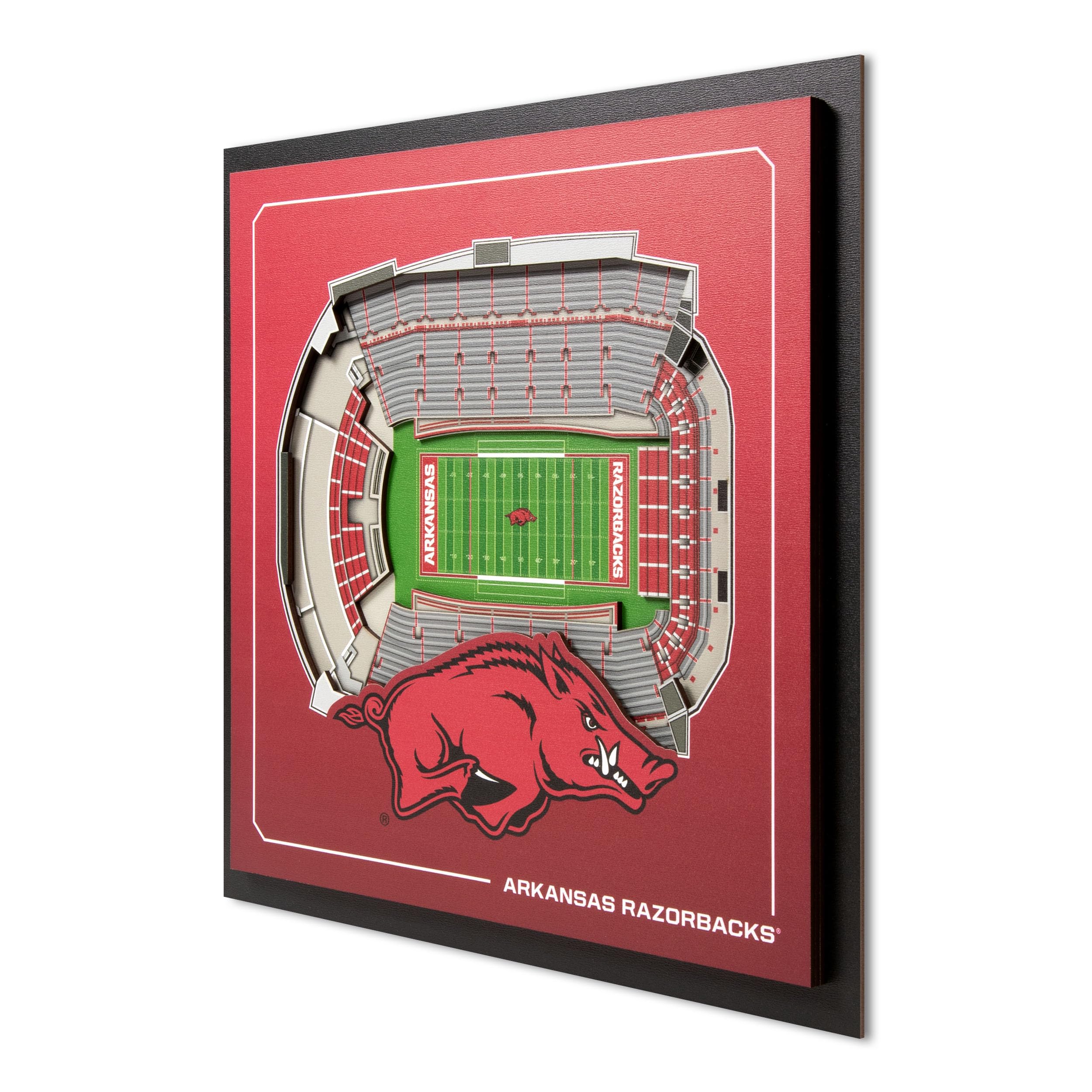 YouTheFan Officially-licensed NCAA Stadium Series 3D Wall Art - multi-layer team stadium replica, detailed sports fan gift, indoor decor