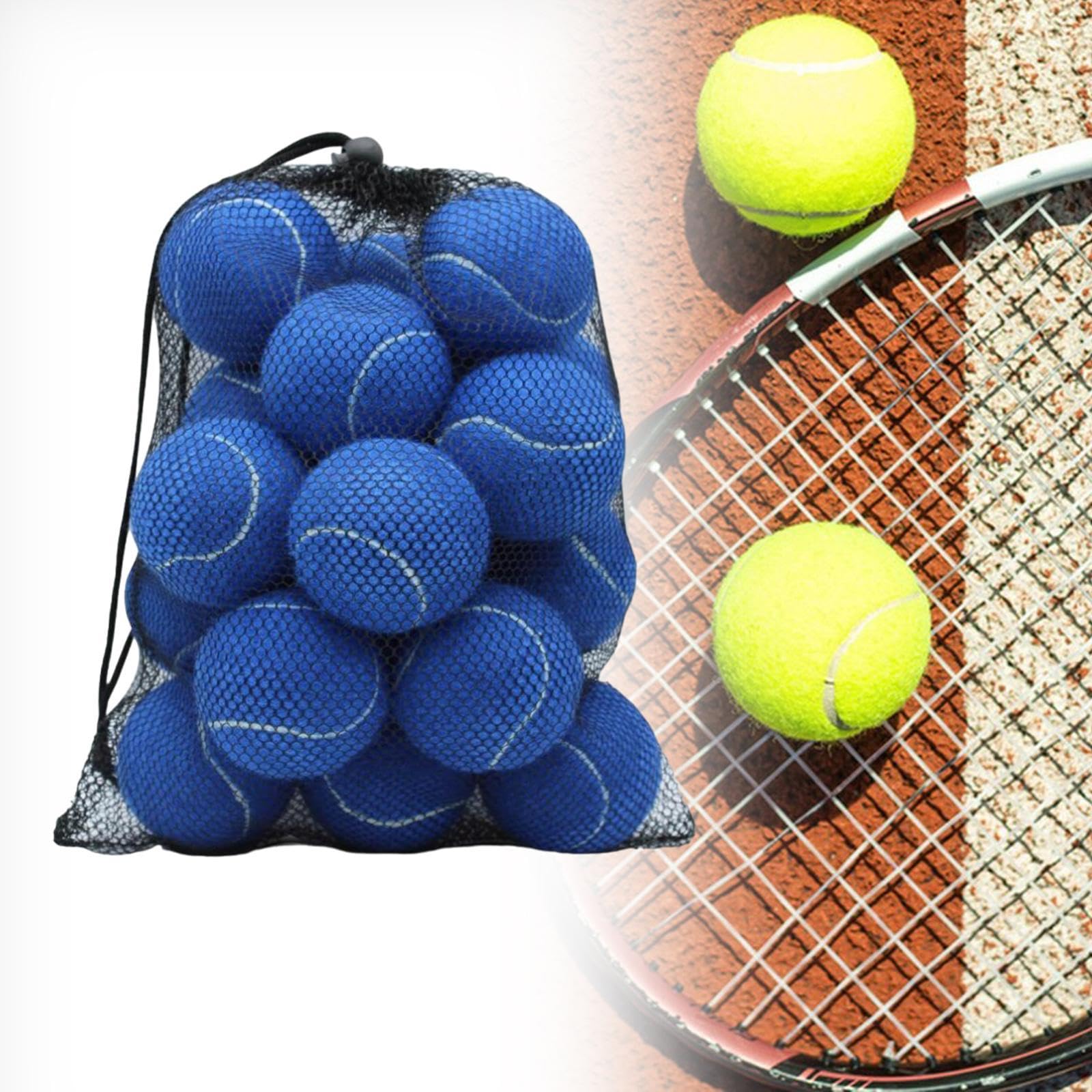 20 Piezas Pelotas de Tenis Pelotas de Entrenamiento Pelotas para Juegos Pelotas Deportivas con Goma Y Fieltro Resistentes Aptas para Entrenamiento Niñ, Azul