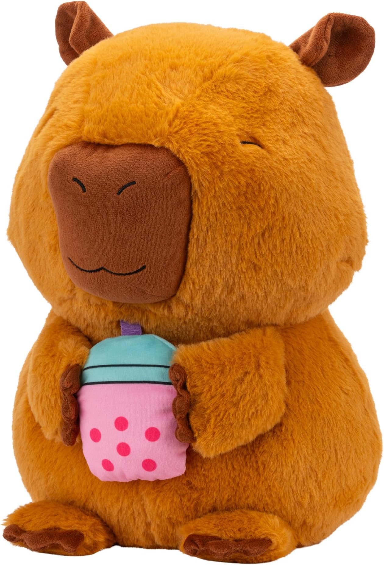 14-Inch Capybara with Boba Plush - Ultrasoft Official Jazwares Plush from The Makers of Squishmallows