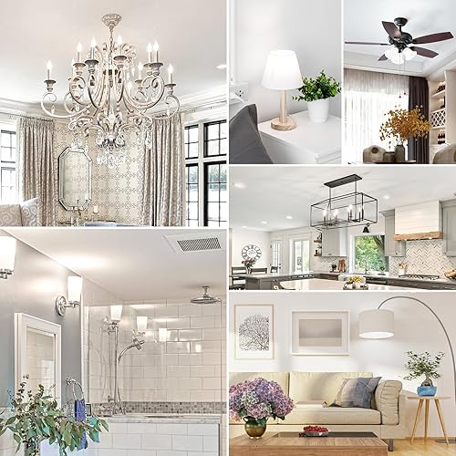 Miniatura 7 de Bombillas LED E12 para candelabro, regulables, equivalente a 40 W, 5000 K, luz diurna brillante, bombillas de vela blanca, 4W 460 LM decorativo CA10