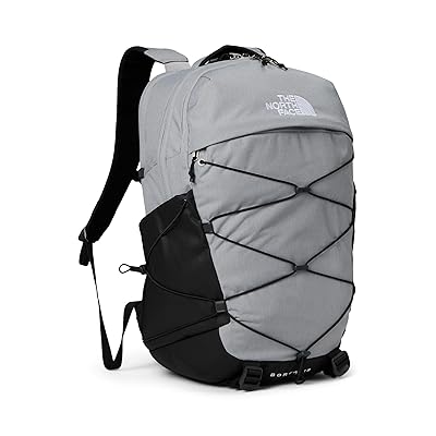 The North Face Borealis Day Pack Bags Meld Grey Dark Heather/TNF Black NPF, Mesh