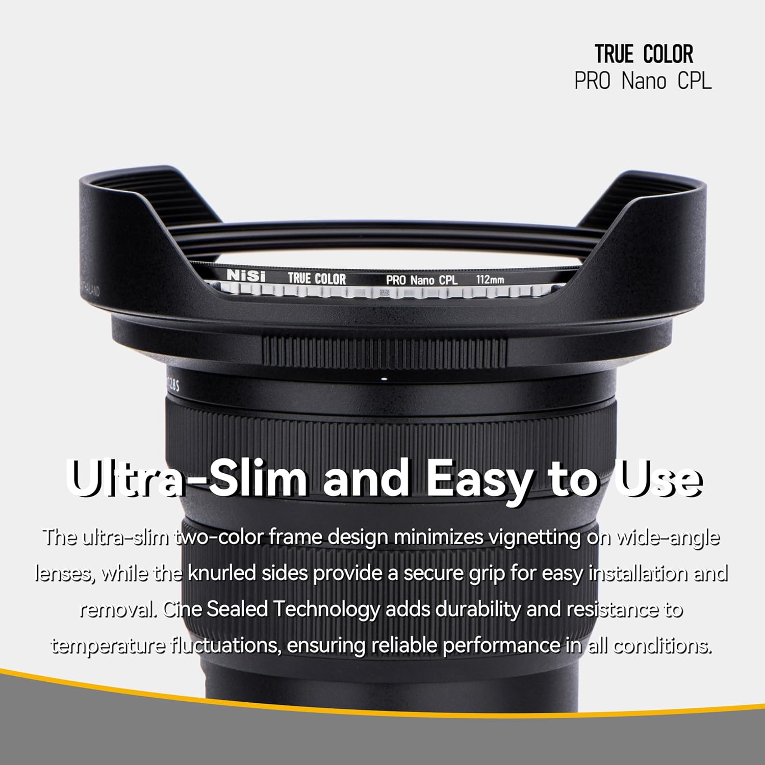 NiSi, 82mm True Color CPL w/ Ultra Low Pro Nano Coating and CINE Seal Tech for Camera Lens - Circular Polarizer Filter Camera Accessories for Photography Use - Polarized Film Electronics Essentials