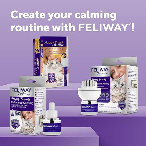 Miniatura 10 de FELIWAY® Optimum 30 Day Cat Calming Refill for Pheromone Diffuser, 48ml - Helps Reduce Common Signs of Stress in Cats & Kittens, Enhanced Calming