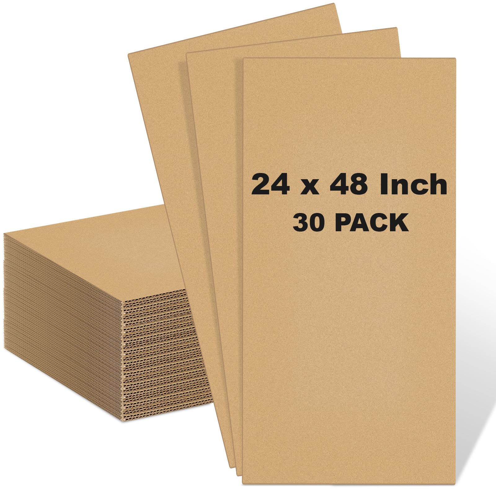 Henoyso 30 Pack 24 X 48 Inch Brown Cardboard Sheets