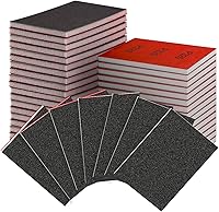 Vista 10 de Juego de 30 esponjas de lijado de 3 x 4 pulgadas, bloque de lijado de espuma de grano 180-3000 y almohadillas, húmedo/seco para madera, metal