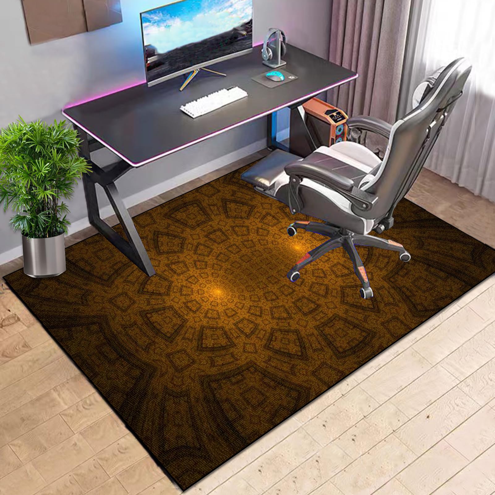 Alfombras para Silla de Gaming Oficina Alfombra Escritorio Suelo Antideslizante Alfombras Sillas Ruedas Protectora para Suelos Duros Protectors Suelo Silla Ruedas Silla de Ordenado 140 x 160 cm