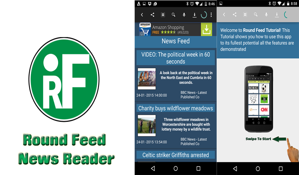 Round Feed News Reader - App on the Amazon Appstore