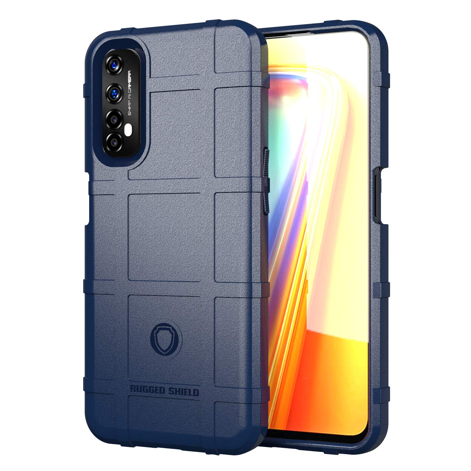 Wuzixi Case for Realme 7.Soft silicone sleeve design, shockproof and durable, Cover Case for Realme 7.(Blue)